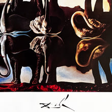 Load image into Gallery viewer, SALVADOR DALI 'Swans Reflecting Elephants' (1988) Offset Lithograph Poster