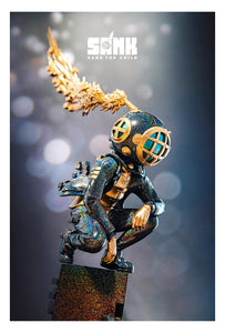 SANK 'Faded Away' (Obsidian) Resin Designer Art Figure - Signari Gallery 