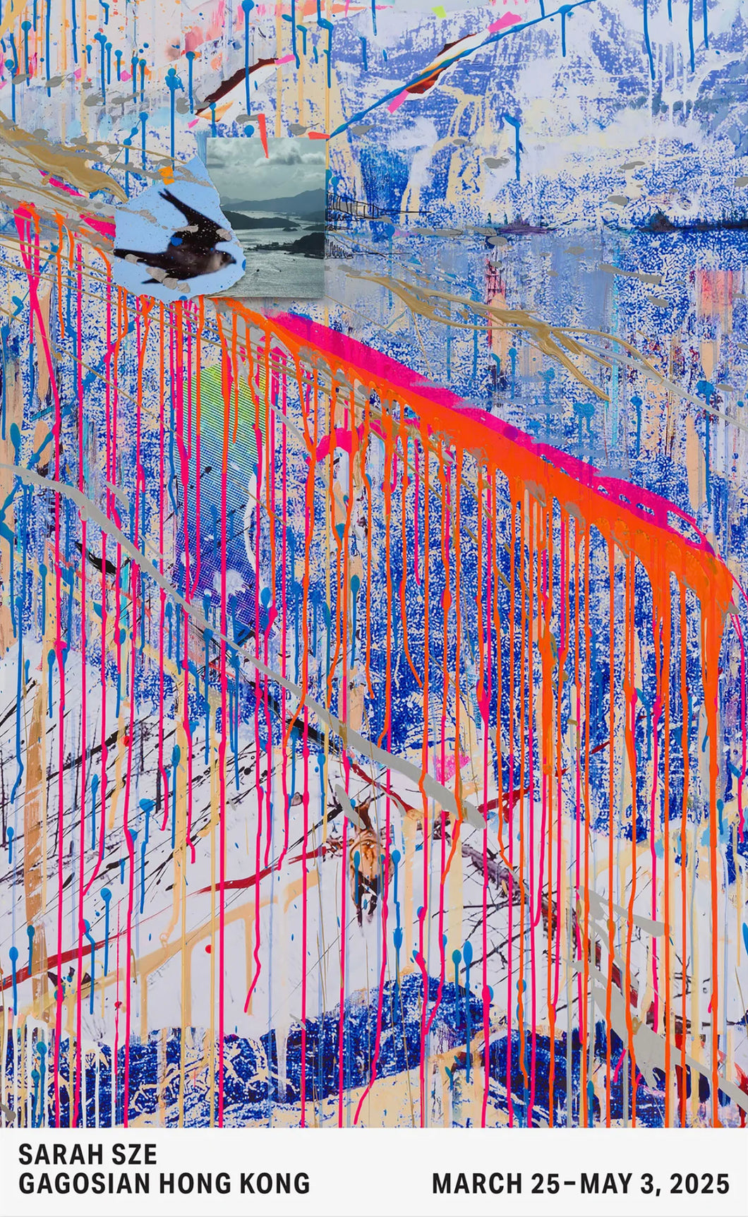 SARAH SZE 'Rip Tide' (2025) Offset Lithograph Exhibit Poster - Signari Gallery 