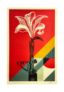 SHEPARD FAIREY 'AR-15 Lily' (2024) Offset Lithograph - Signari Gallery 