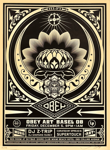 SHEPARD FAIREY 'Art Basel' (2008) Rare Original Screen Print