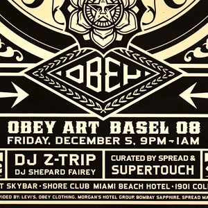 SHEPARD FAIREY 'Art Basel' (2008) Rare Original Screen Print