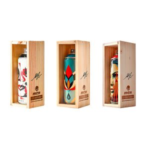 SHEPARD FAIREY x MTN Colors 'Cut it Up', Lotus Blue' + 'Target' (2019) Set of 3 Spray Cans