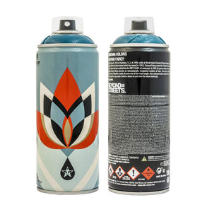 SHEPARD FAIREY x MTN Colors 'Cut it Up', Lotus Blue' + 'Target' (2019) Set of 3 Spray Cans