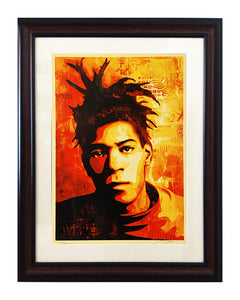 SHEPARD FAIREY 'Basquiat Canvas' (2010) Framed Screen Print - Signari Gallery 
