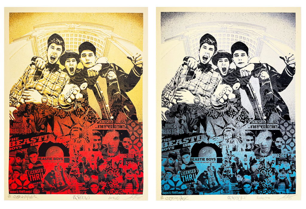SHEPARD FAIREY 'Beastie Boys: Stand Together' (2023) RARE Screen Print SET - Signari Gallery 