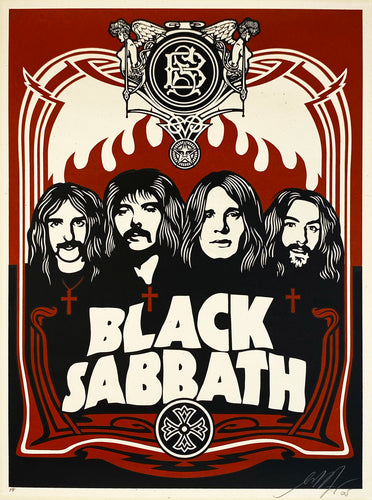 SHEPARD FAIREY 'Black Sabbath' (2005) RARE Artist Proof Screen Print - Signari Gallery 