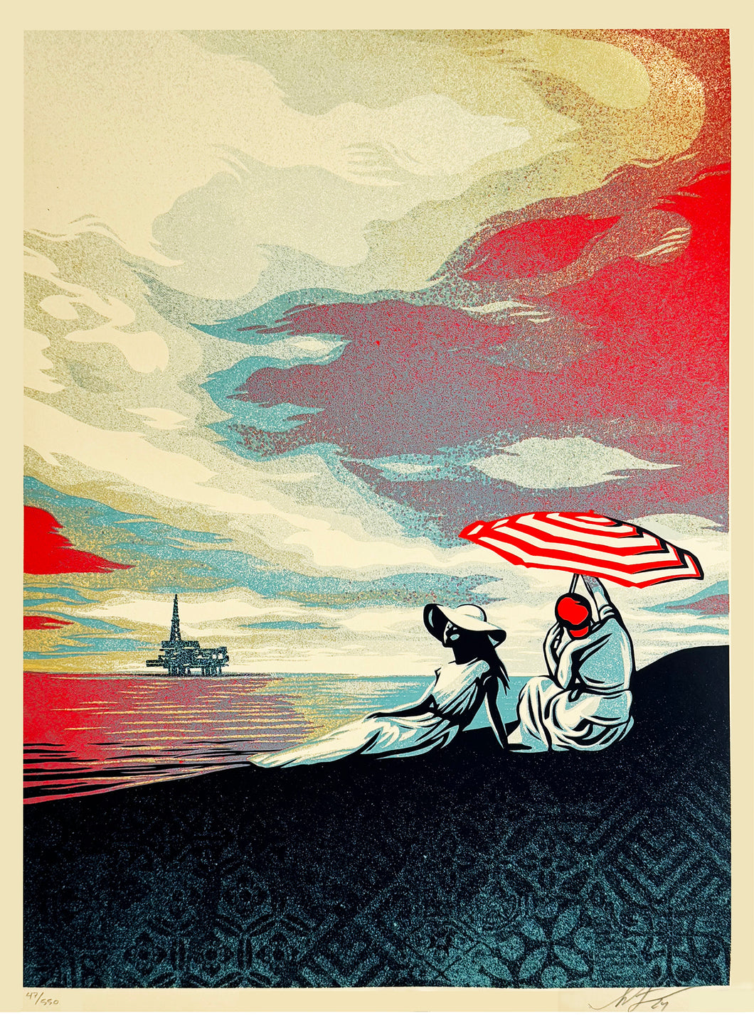 SHEPARD FAIREY 'Bliss at the Cliff's Edge' (2024) Screen Print