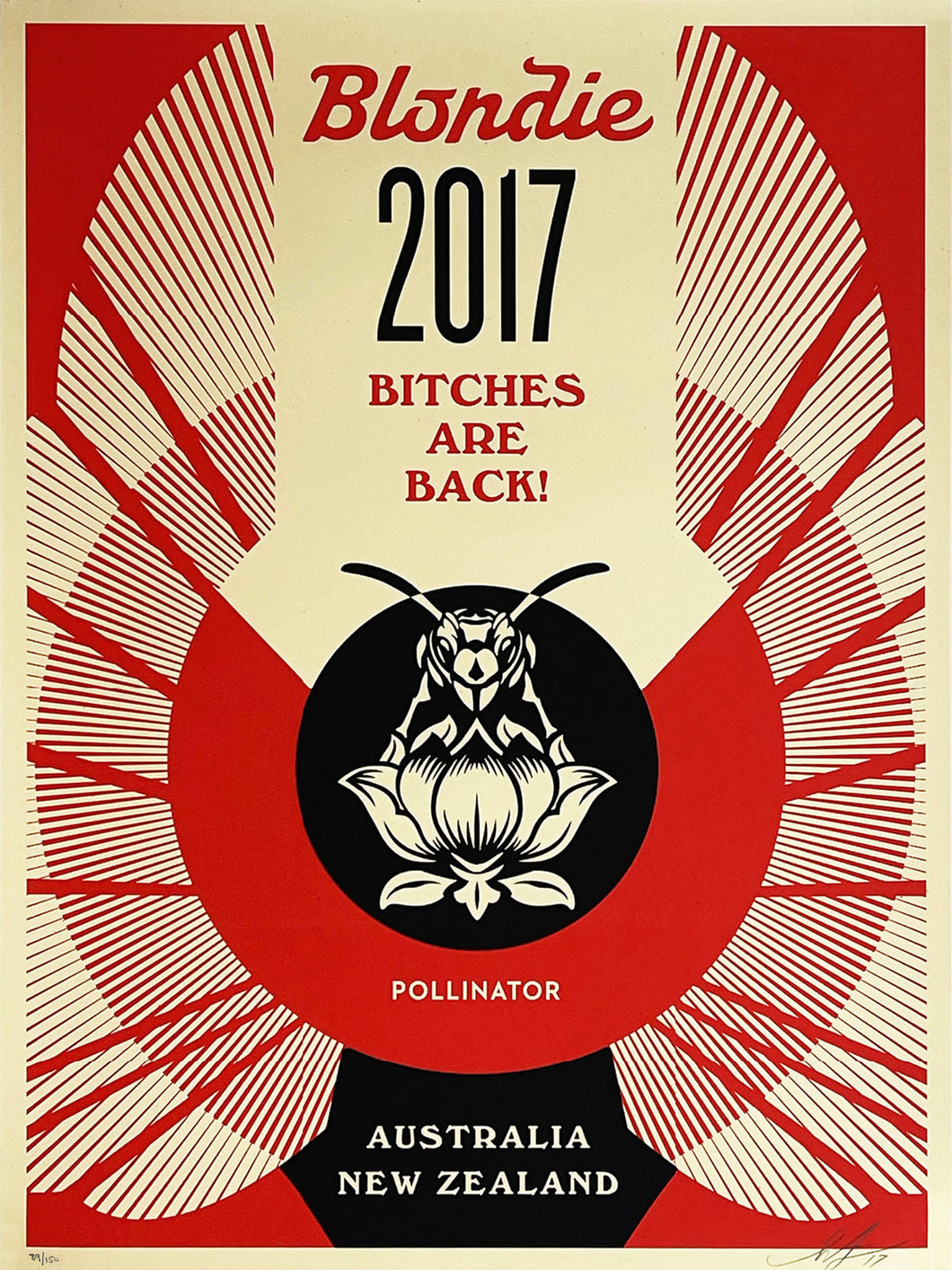 SHEPARD FAIREY 'Blondie: Pollinator - Bitches are Back' (2017) Screen Print