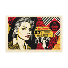 Load image into Gallery viewer, SHEPARD FAIREY x BLONDIE 'Blondie on Bowery' (2022) Rare Dual-Signed Screen Print