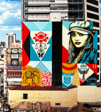 Load image into Gallery viewer, SHEPARD FAIREY &#39;Carga Frágil Mural&#39; 18-color Lithograph - Signari Gallery 