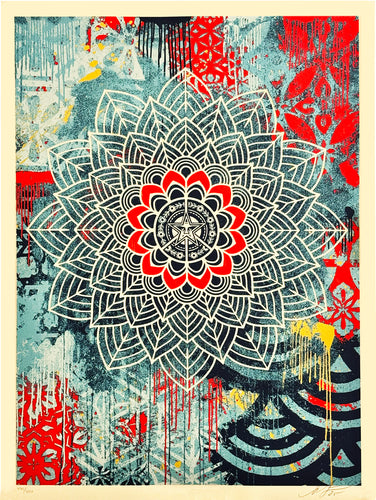 SHEPARD FAIREY 'Chaos Mandala 2' (2025) LE Screen Print - Signari Gallery 