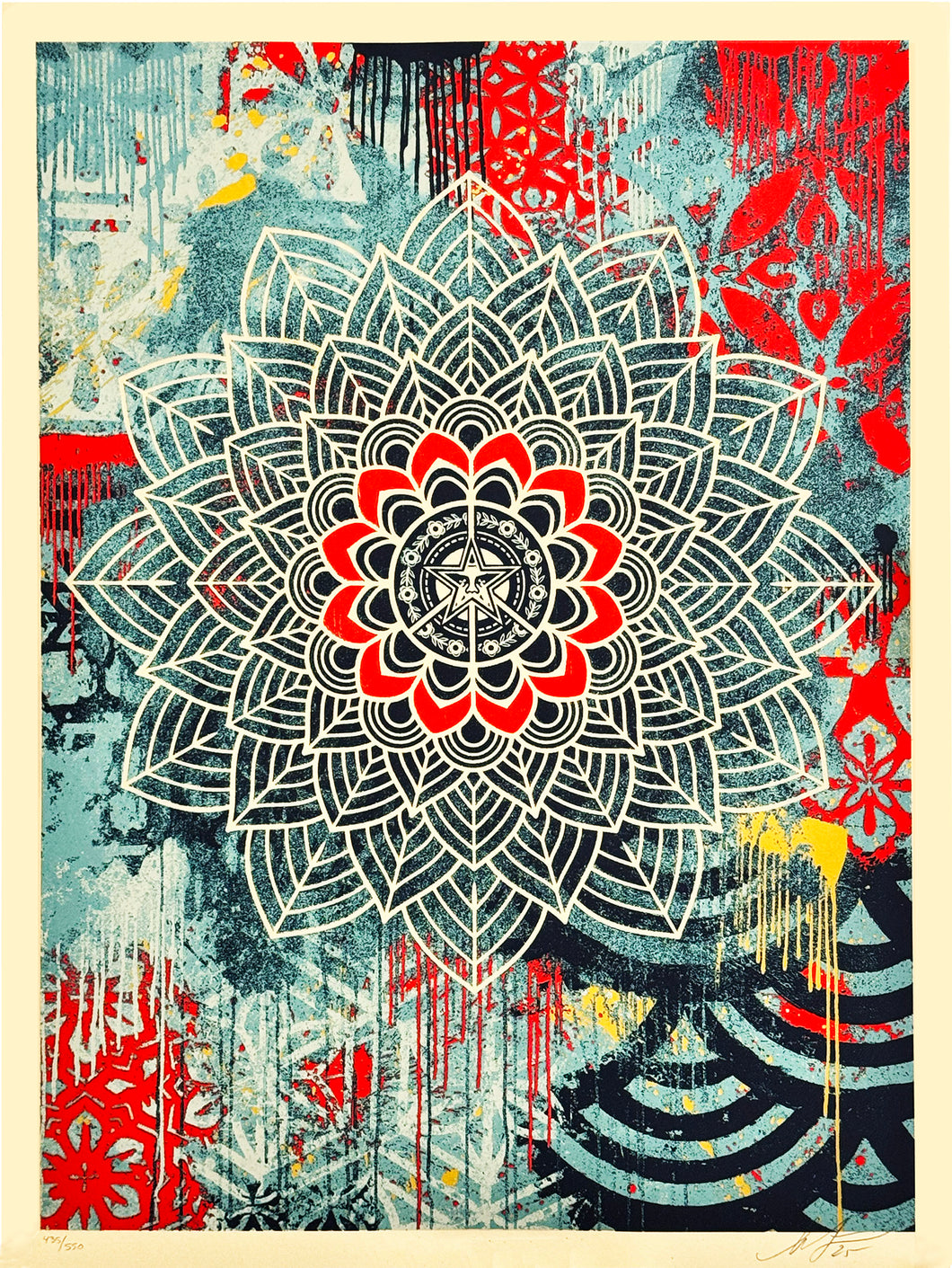 SHEPARD FAIREY 'Chaos Mandala 2' (2025) LE Screen Print - Signari Gallery 