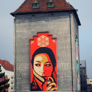 SHEPARD FAIREY 'Commanda' (2019) Framed Original Large Sticker - Signari Gallery 