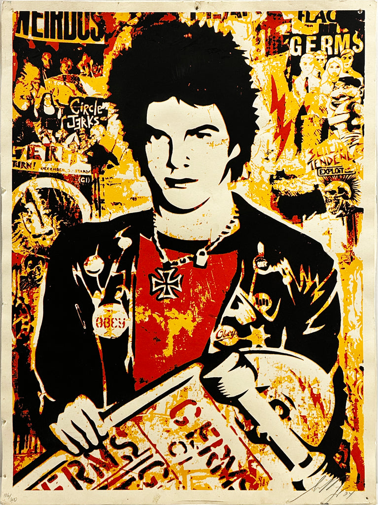 SHEPARD FAIREY 'Darby Crash' (2004) Rare Screen Print - Signari Gallery 