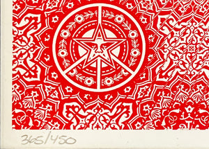 SHEPARD FAIREY 'Duality of Humanity #4' (2008) Custom Mounted Screen Print - Signari Gallery 