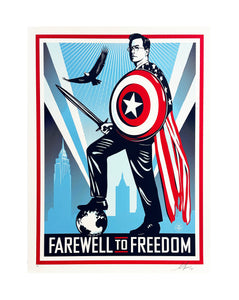 SHEPARD FAIREY 'Farewell to Freedom' (2014) Screen Print (AP) - Signari Gallery 