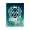 SHEPARD FAIREY 'Flint Eye Alert Globe' (2017) Rare Screen Print - Signari Gallery 