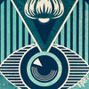 SHEPARD FAIREY 'Flint Eye Alert Globe' (2017) Rare Screen Print - Signari Gallery 