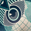 SHEPARD FAIREY 'Flint Eye Alert Globe' (2017) Rare Screen Print - Signari Gallery 