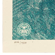 Load image into Gallery viewer, SHEPARD FAIREY 'Flint Eye Alert Globe' (2017) Rare Screen Print - Signari Gallery 
