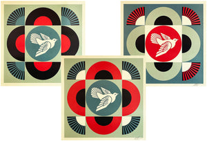 SHEPARD FAIREY 'Geometric Dove' Offset Lithograph Set - Signari Gallery 