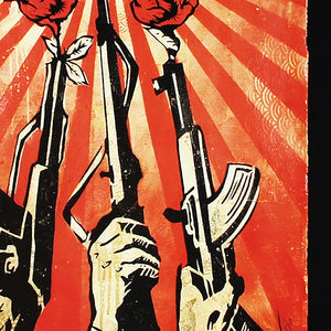 SHEPARD FAIREY 'Guns and Roses' (2006) Rare Early Gallery Show Poster - Signari Gallery 