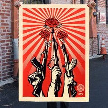 Load image into Gallery viewer, SHEPARD FAIREY &#39;Guns and Roses&#39; (2019) Framed Original Large Sticker - Signari Gallery 