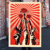 SHEPARD FAIREY 'Guns and Roses' (2019) Framed Original Large Sticker - Signari Gallery 