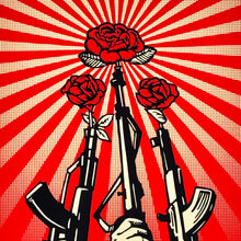 Load image into Gallery viewer, SHEPARD FAIREY &#39;Guns and Roses&#39; (2019) Framed Original Large Sticker - Signari Gallery 