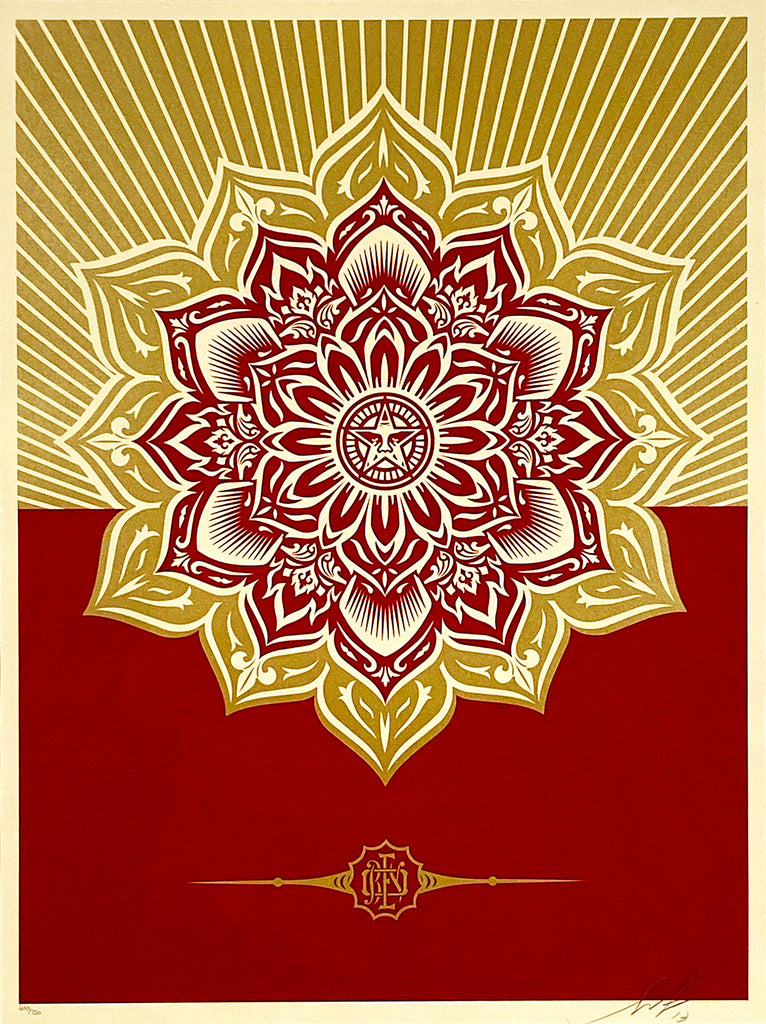 SHEPARD FAIREY 'Holiday Mandala Gift' (2013) Rare Screen Print