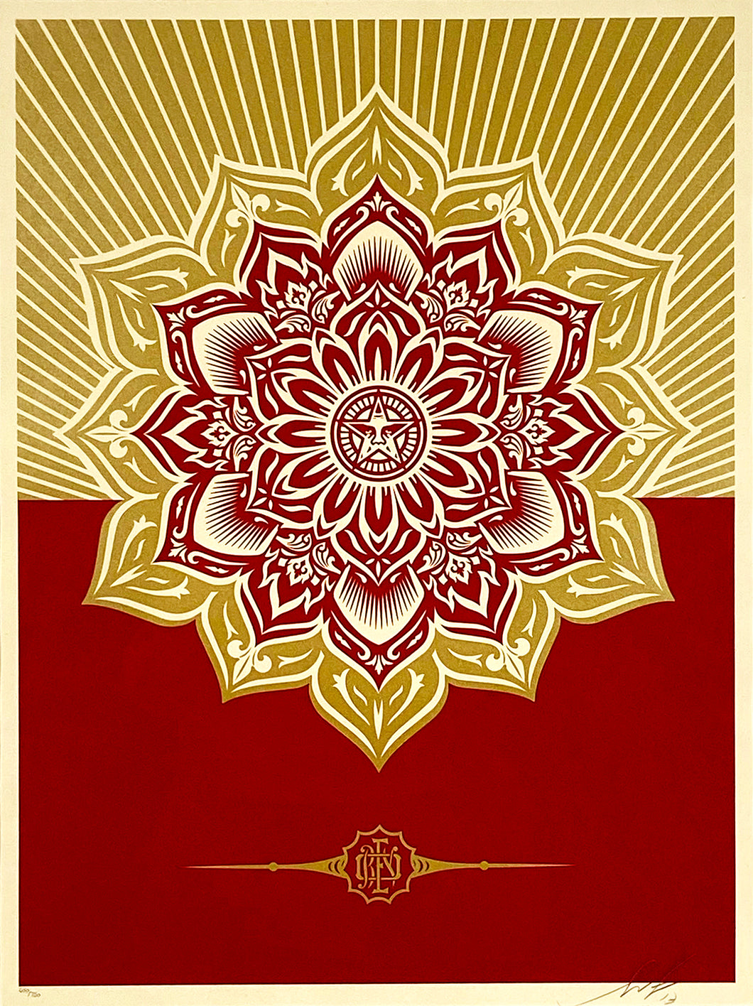 SHEPARD FAIREY 'Holiday Mandala Gift' (2013) Rare Screen Print - Signari Gallery 