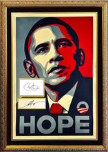 Load image into Gallery viewer, SHEPARD FAIREY x BARACK OBAMA &#39;Hope&#39; (2008) Custom Framed Original Litho w/ Original Signatures