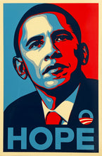 Load image into Gallery viewer, SHEPARD FAIREY &#39;Hope&#39; + &#39;History&#39; (2008-2009) Framed Original Obama Sticker Set