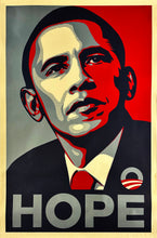 Load image into Gallery viewer, SHEPARD FAIREY x BARACK OBAMA &#39;Hope&#39; (2008) Custom Framed Original Litho w/ Original Signatures