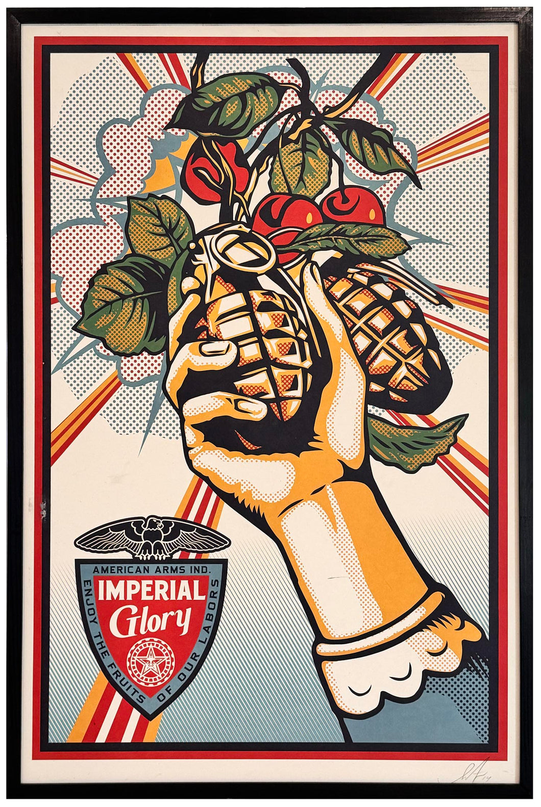 SHEPARD FAIREY 'Imperial Glory' (2014) RARE Framed Offset Lithograph