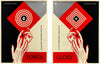 SHEPARD FAIREY 'Interpolation Diptych' (2014) Matching No. Screen Print Set - Signari Gallery 