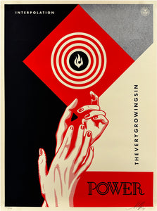 SHEPARD FAIREY 'Interpolation Diptych' (2014) Matching No. Screen Print Set - Signari Gallery 