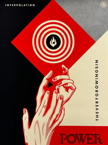 SHEPARD FAIREY 'Interpolation Diptych' (2014) Matching No. Screen Print Set - Signari Gallery 