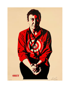 SHEPARD FAIREY 'Jasper Johns' (2009) Rare Screen Print (cream)