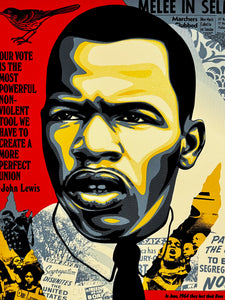 SHEPARD FAIREY 'John Lewis: Good Trouble' (2020) Rare Screen Print