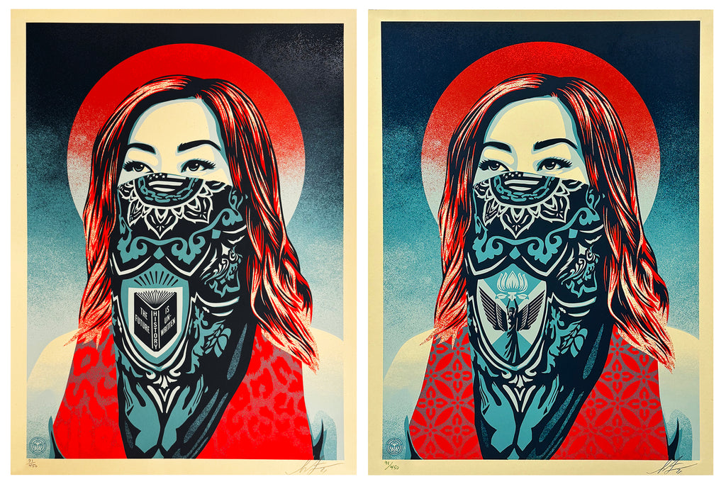 SHEPARD FAIREY 'Just Future/Angels Rising' (2021) Screen Print Set