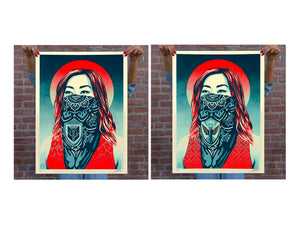 SHEPARD FAIREY 'Just Future/Angels Rising' (2021) Screen Print Set