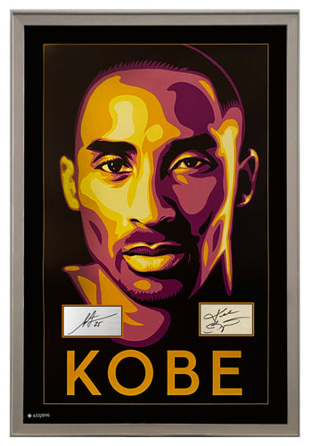 SHEPARD FAIREY 'KOBE' (2008) Custom Framed Lithograph w/Fairey + Kobe Original Sigs. - Signari Gallery 