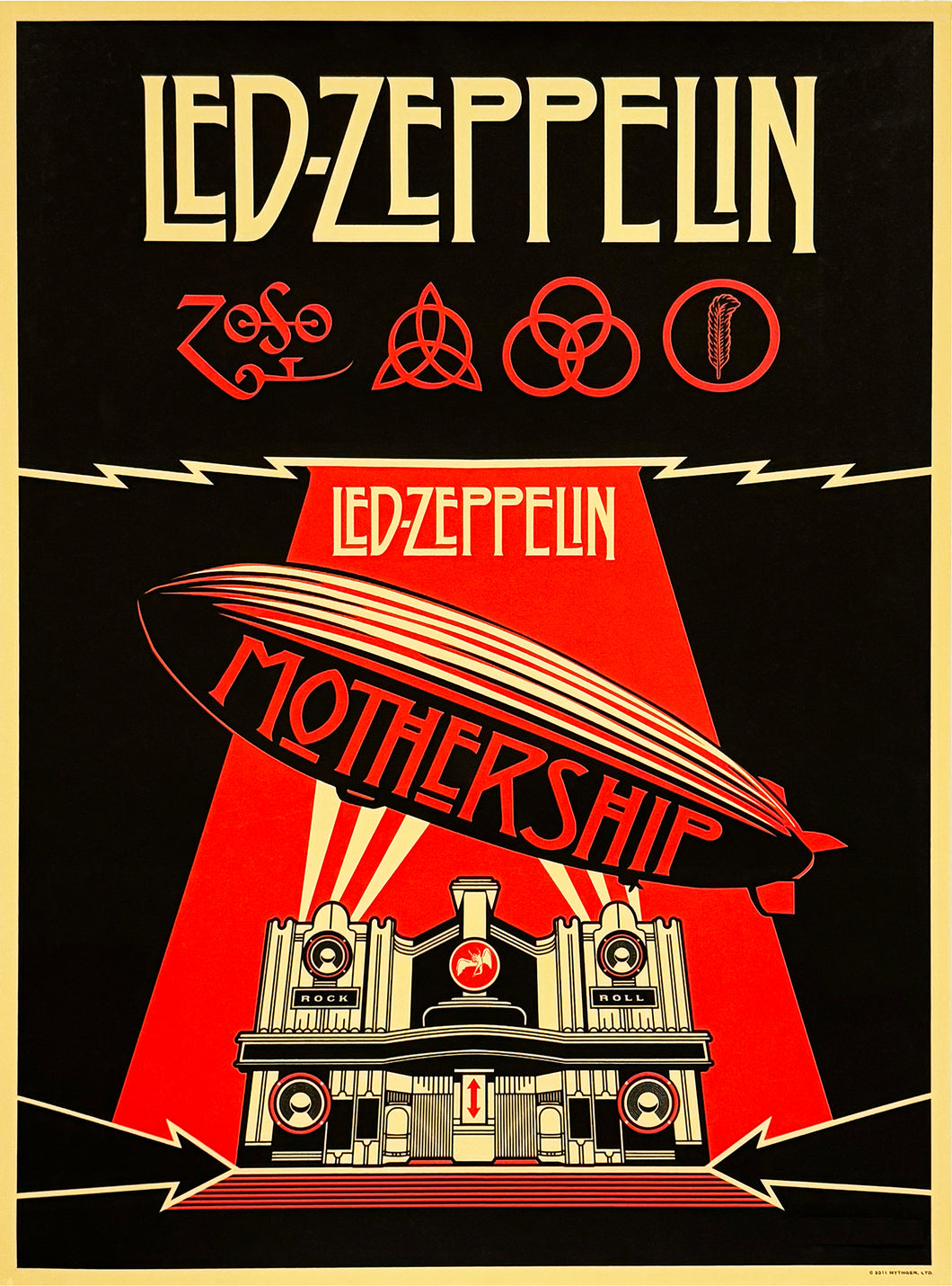 SHEPARD FAIREY 'Led Zeppelin: Mothership' (2011) Screen Print