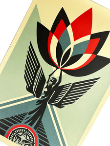 SHEPARD FAIREY 'Lotus Angel' Offset Lithograph - Signari Gallery 