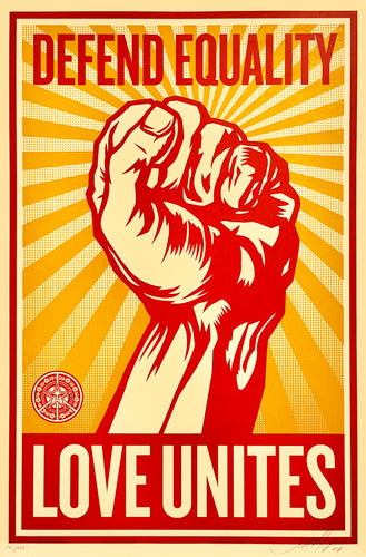 SHEPARD FAIREY 'Love Unites' (2008) RARE Screen Print