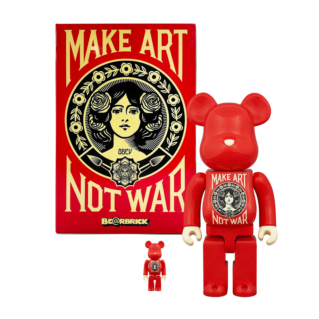 SHEPARD FAIREY x Be@rbrick 'Make Art Not War' (2023) Designer Art Figure Set - Signari Gallery 