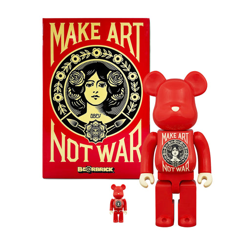 SHEPARD FAIREY x Be@rbrick 'Make Art Not War' (2023) Designer Art Figure Set - Signari Gallery 
