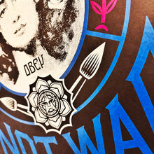 Load image into Gallery viewer, SHEPARD FAIREY x ALFREDO GONZALEZ &#39;Make Art Not War (Painting)&#39; (2025) Custom Framed Screen Print (black)